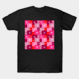 Sparkles on red rectangles T-Shirt